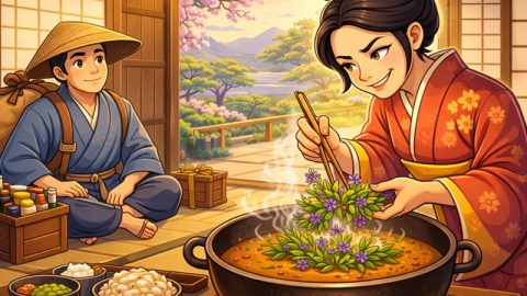 Жадібна господарка (японська народна казка) - audiotales.in.ua