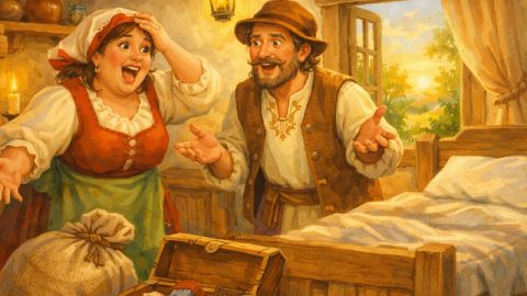 Жадібна господарка (японська народна казка) - audiotales.in.ua