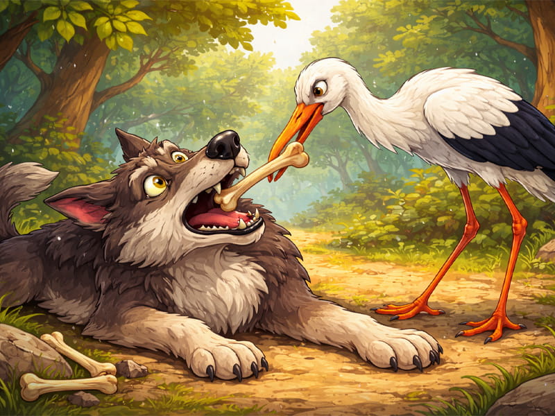 Вовк і Бусел (українська народна казка) - audiotales.in.ua